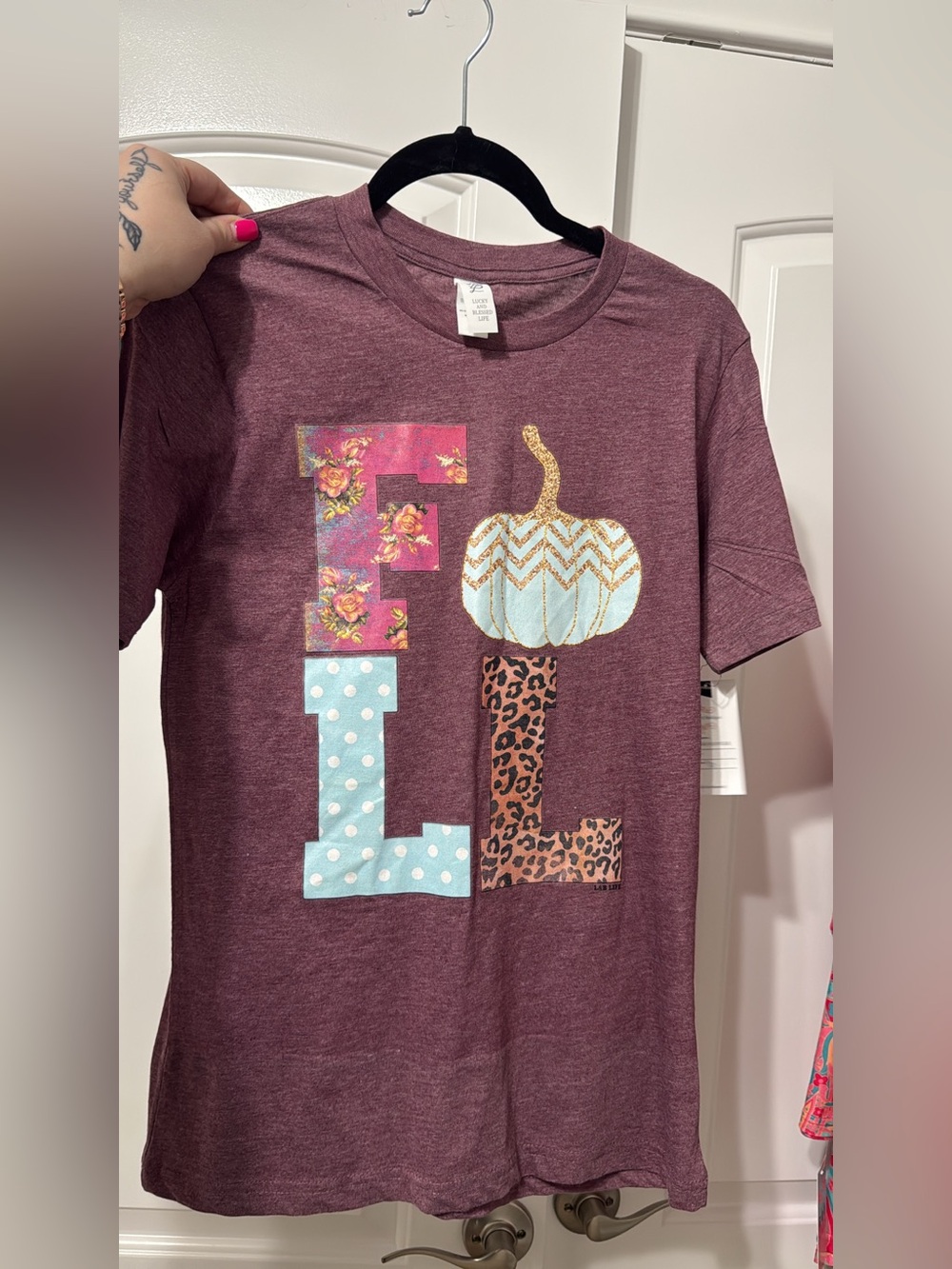 Maroon Fall Pumpkin Graphic Tee